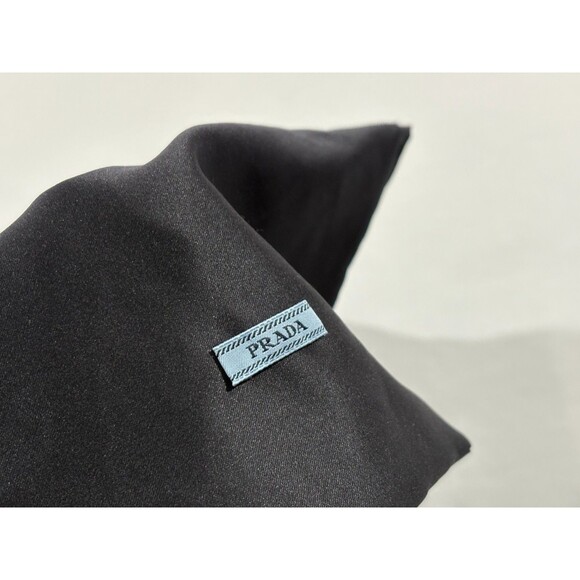 Authentic Prada Black Dust Bag 8.5”X 13.5” Luxury Satin Jewelry Watch Storage - Picture 3 of 8